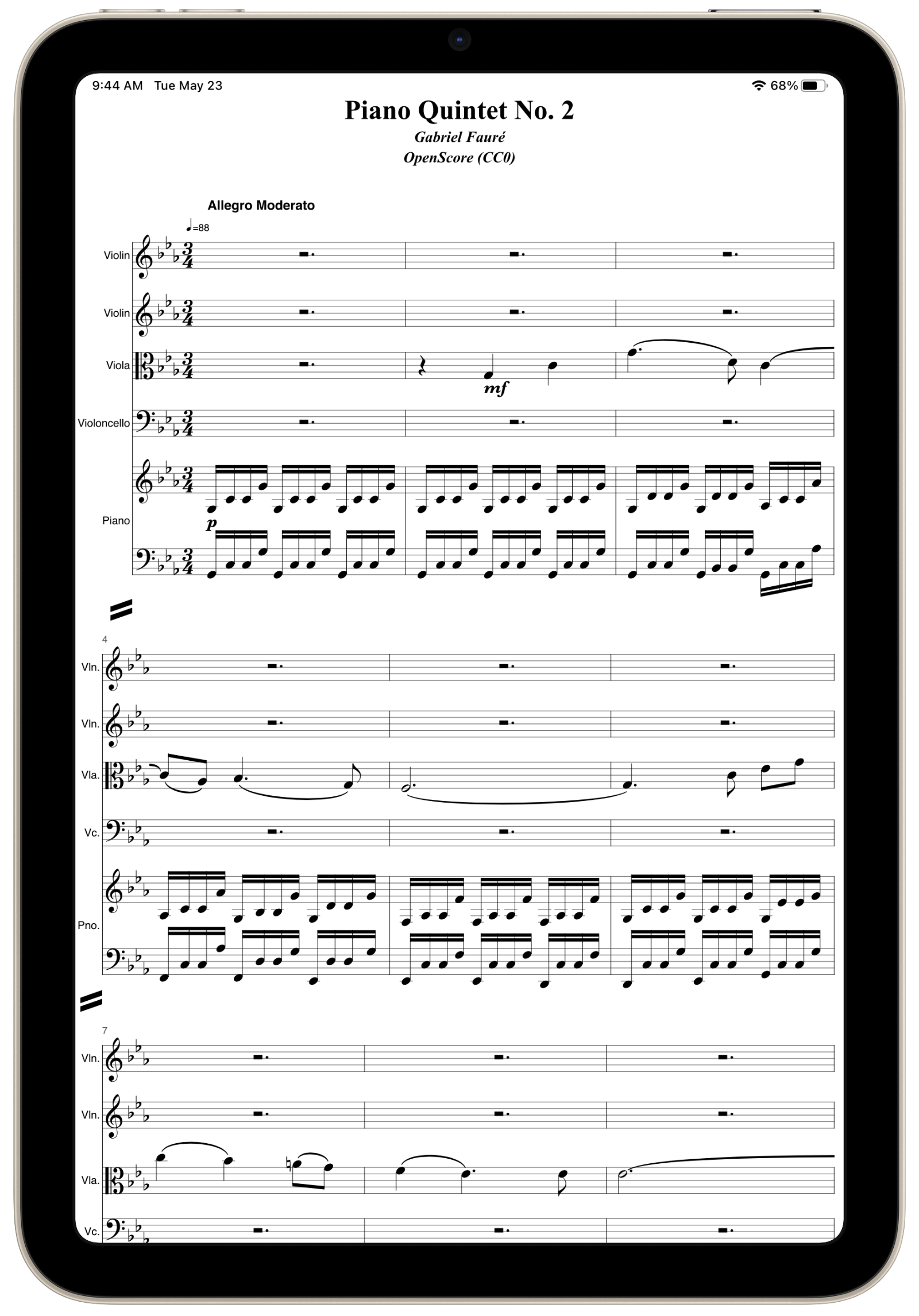reading sheet music
