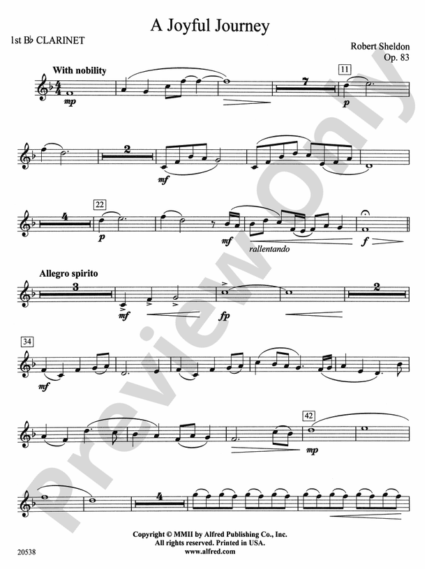 clarinet sheet music pieces